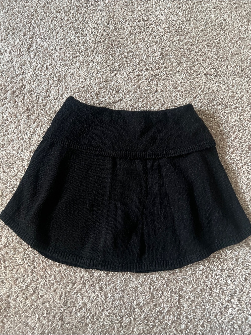 FP Beach Black Knit A-Line Mini Skirt (Skort)